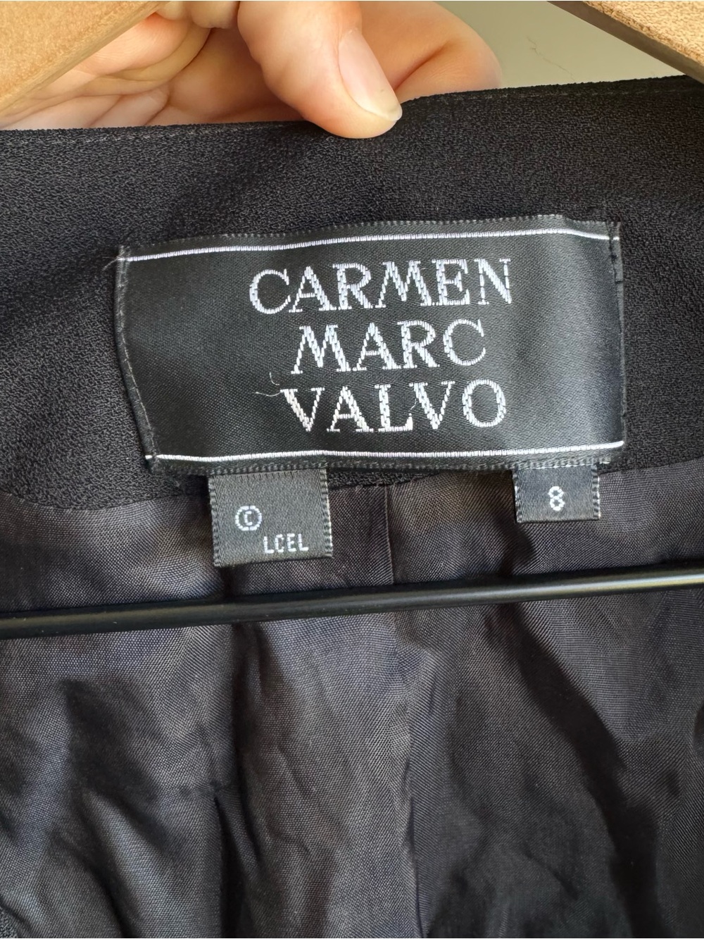 Carmen Marc Valvo Black Beaded Open-Front Shrug B4 - Picture 4 of 5